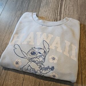 3/$6 Disney Lilo & Stitch Hawaii Chill Vibes Light Blue Sweatshirt  Girls 7/8